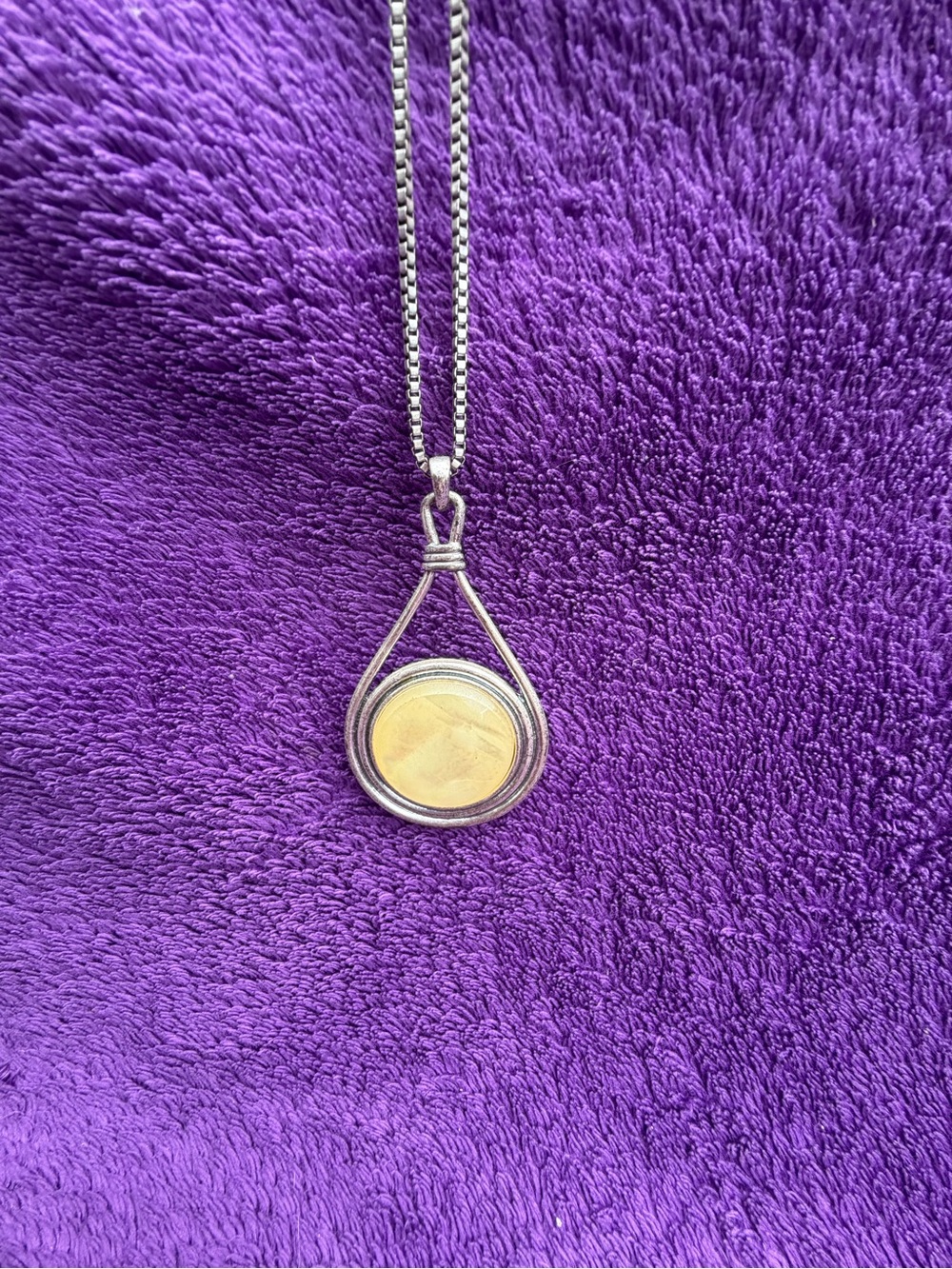 Lucky Brand Teardrop Pendant Necklace -Reversible and fully adjustable length.